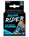 Lifestyles Rough Rider Studded Condom Pack - Pack Of 3 - Naughtyaddiction.com