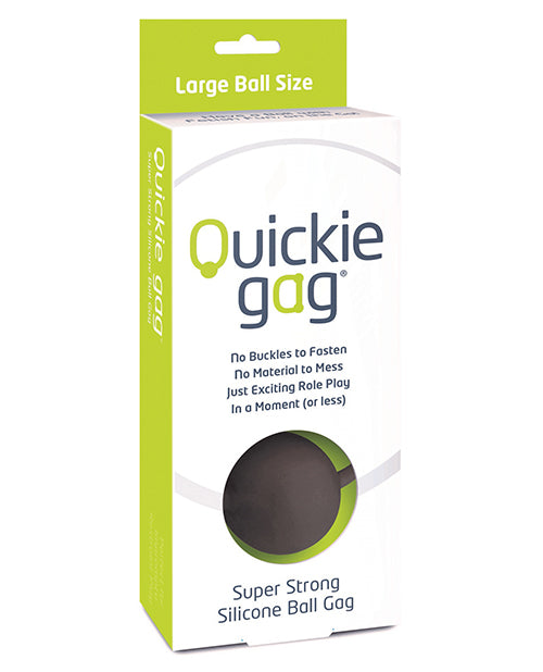 Quickie Ball Gag Large - Black - Naughtyaddiction.com