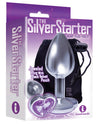 The 9's The Silver Starter Bejeweled Heart Stainless Steel Plug - Violet - Naughtyaddiction.com