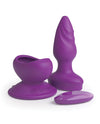 Threesome Wall Banger Plug - Purple - Naughtyaddiction.com