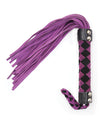Plesur 15" Leather Flogger - Purple - Naughtyaddiction.com
