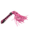 Plesur 15" Leather Flogger - Pink - Naughtyaddiction.com