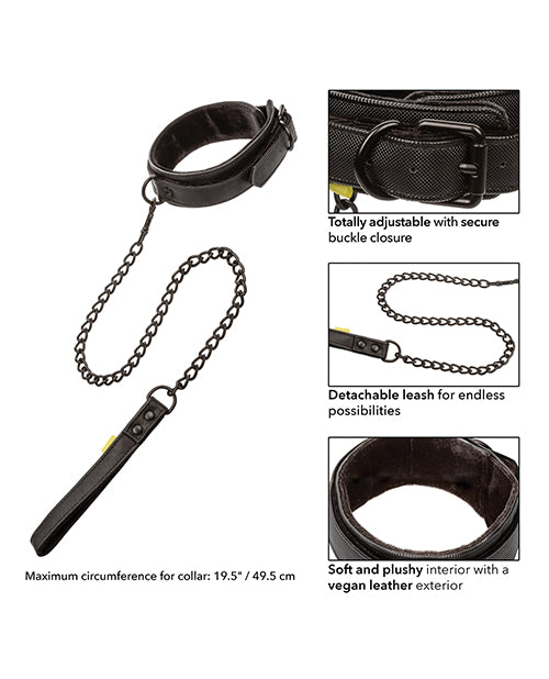 Boundless Collar & Leash - Black - Naughtyaddiction.com