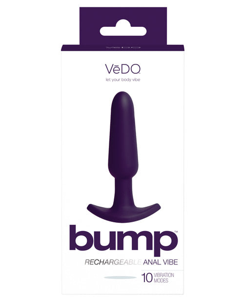 Vedo Bump Rechargeable Anal Vibe - Deep Purple - Naughtyaddiction.com