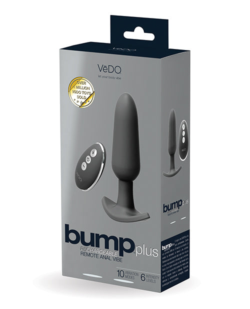 Vedo Bump Plus Rechargeable Remote Control Anal Vibe - Just Black - Naughtyaddiction.com
