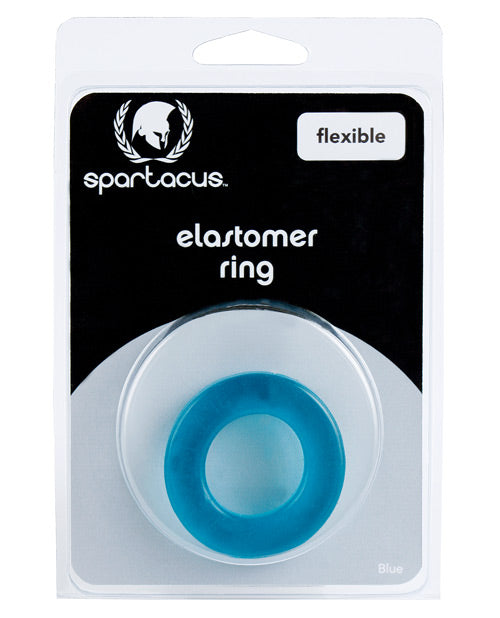 Spartacus Elastomer Cock Ring - Metro Blue - Naughtyaddiction.com