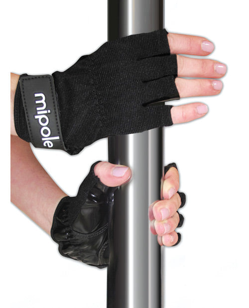 Mipole Dance Pole Gloves (pair) Medium - Black - Naughtyaddiction.com
