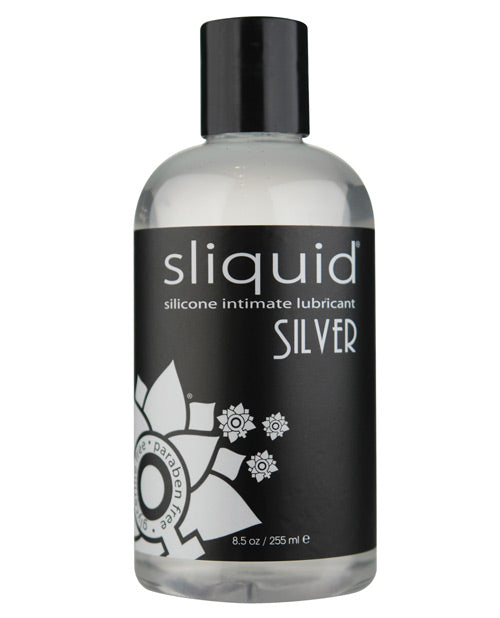 Sliquid Silver Silicone Lube Glycerine & Paraben Free - 8.5 Oz - Naughtyaddiction.com