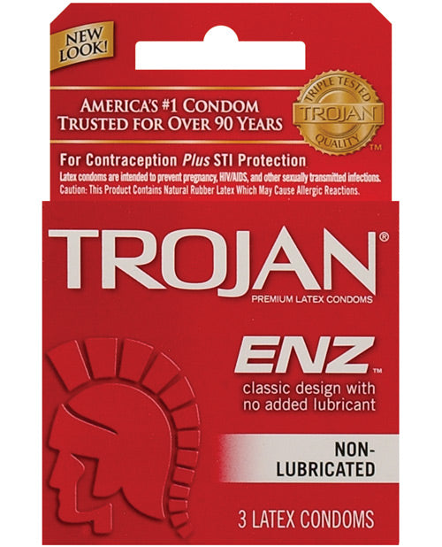 Trojan Enz Non-lubricated - Box Of 3 - Naughtyaddiction.com