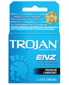 Trojan Enz Lubricated Condoms - Box Of 3 - Naughtyaddiction.com