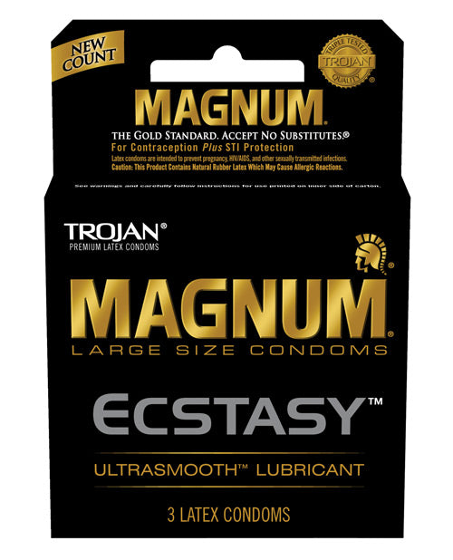 Trojan Magnum Ecstasy Condoms - Box Of 3 - Naughtyaddiction.com