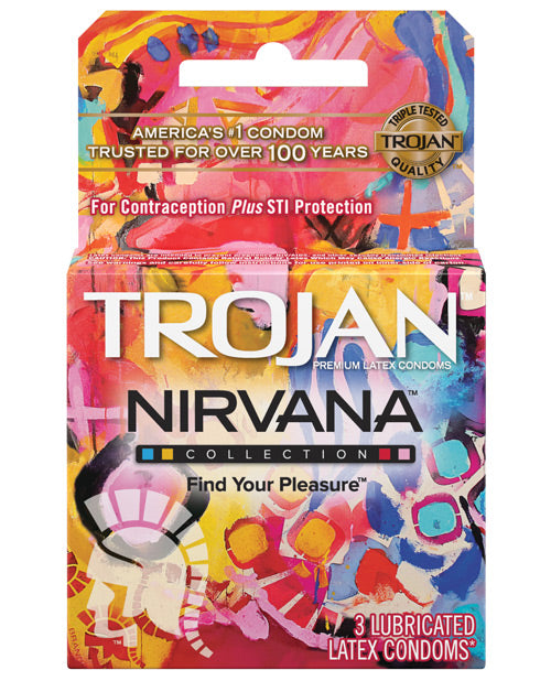 Trojan Nirvana Condom - Pack Of 3 - Naughtyaddiction.com