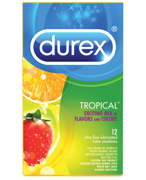 Durex Tropical Color & Scents Condoms  - Box Of 12 - Naughtyaddiction.com