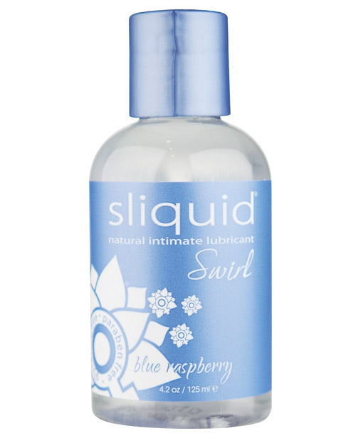 Sliquid Naturals Swirl Lubricant - 4.2 Oz  Blue Raspberry - Naughtyaddiction.com