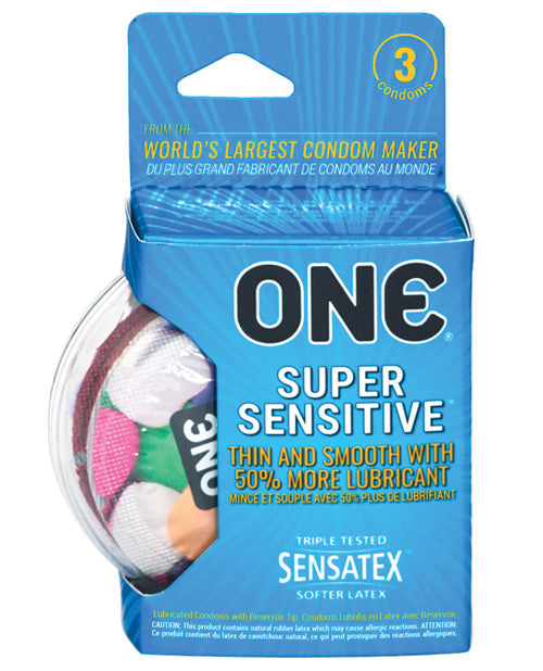 One Super Sensitive Condoms - Box Of 3 - Naughtyaddiction.com