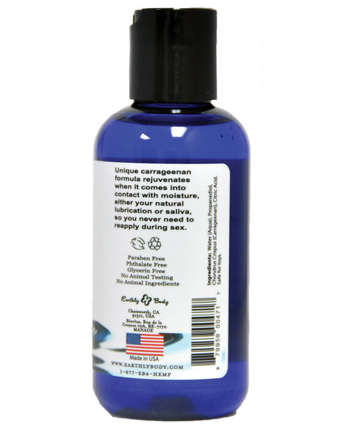 Earthly Body Waterslide Personal Lubricant W-carrageenan - 4 Oz Bottle - Naughtyaddiction.com