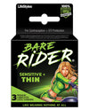 Contempo Bare Rider Thin Condom Pack - Pack Of 3 - Naughtyaddiction.com