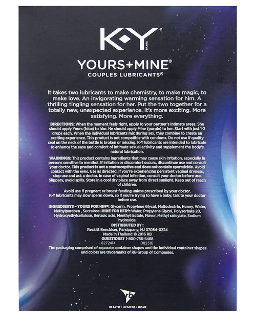 K-y Yours & Mine Gift Set - Naughtyaddiction.com