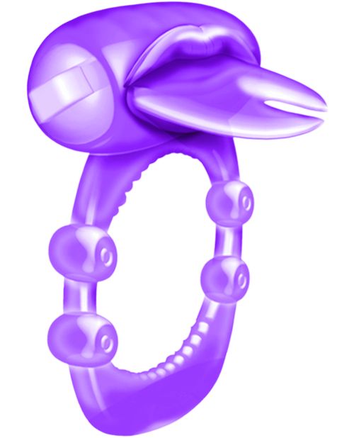 Forked Tongue X-treme Vibrating Pleasure Ring - Purple - Naughtyaddiction.com