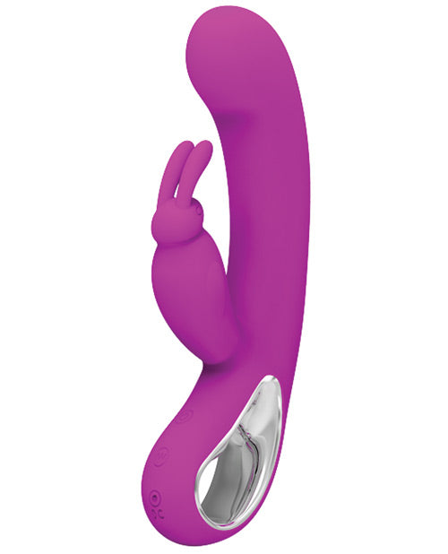 Pretty Love Webb Bunny Ears Rabbit W-handle 12 Function - Fuchsia - Naughtyaddiction.com