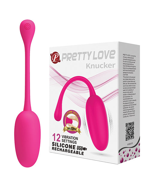 Pretty Love Knucker Remote Egg - Neon Pink - Naughtyaddiction.com