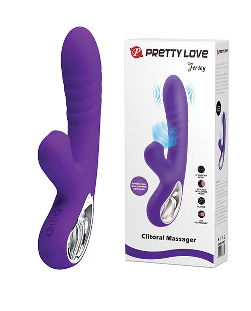 Pretty Love Jersey Sucking & Vibrating Rabbit - Purple - Naughtyaddiction.com