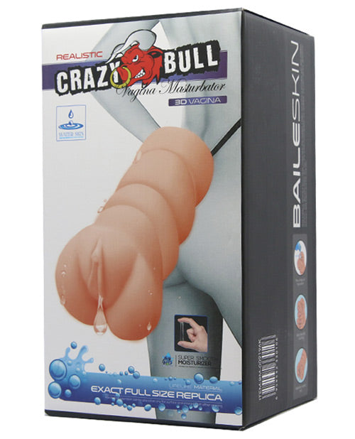 Crazy Bull No Lube Vagina Masturbator Sleeve - Ivory - Naughtyaddiction.com