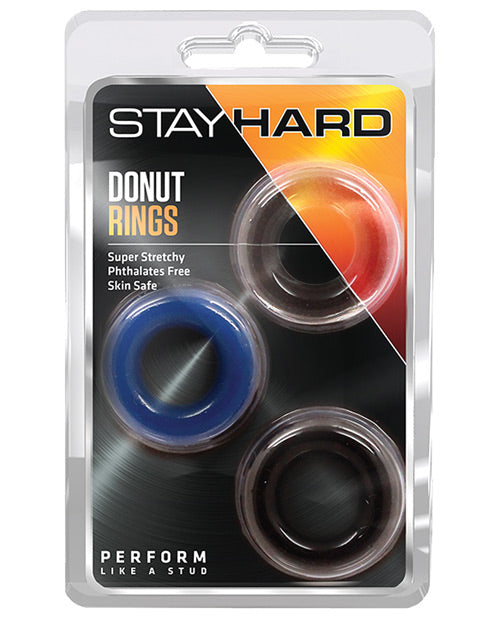 Blush Stay Hard Donut Rings 3 Pack - Naughtyaddiction.com