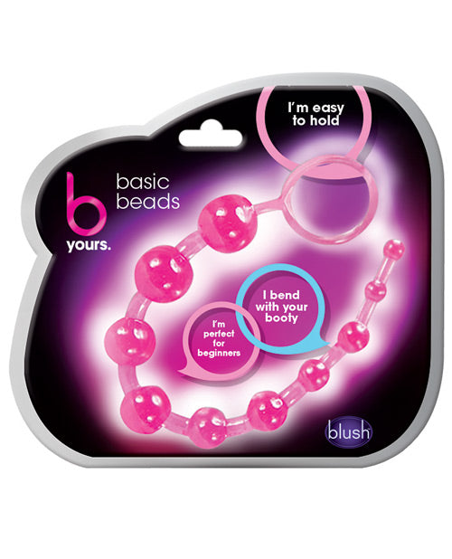 Blush B Yours Basic Anal Beads - Pink - Naughtyaddiction.com