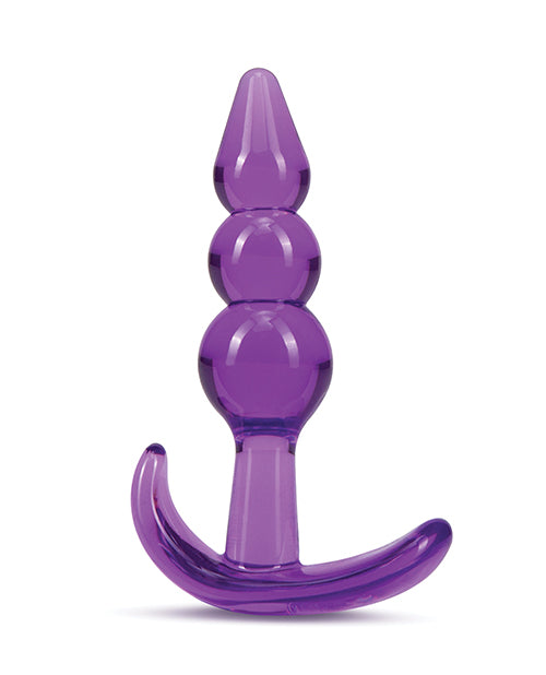 Blush B Yours Triple Bead Anal Plug - Purple - Naughtyaddiction.com