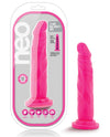 Blush Neo 7.5" Dual Density Cock - Neon Pink - Naughtyaddiction.com