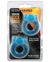 Blush Stay Hard Vibrating Cock Ring 2 Pack - Blue - Naughtyaddiction.com