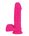 Blush Neo Elite 8" Silicone Dual Density Cock W-balls - Neon Pink - Naughtyaddiction.com