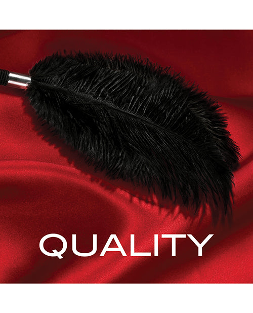 Blush Noir Soft Feather Tickler - Black - Naughtyaddiction.com
