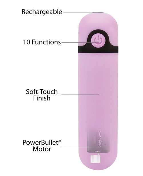 Simple & True Rechargeable Vibrating Bullet - Purple - Naughtyaddiction.com