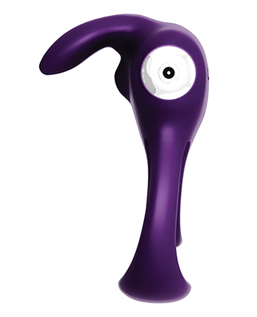 Vedo Thunder Bunny Rechargeable Dual Ring - Perfectly Purple - Naughtyaddiction.com