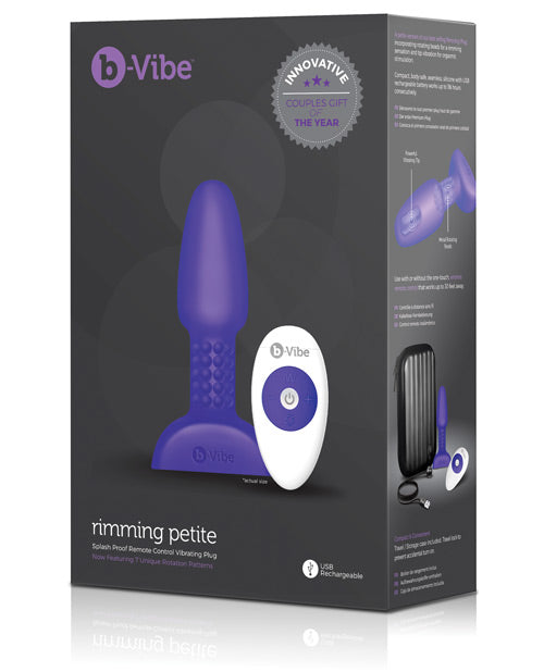 B-vibe Petite Rimming Plug - Purple - Naughtyaddiction.com