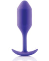 B-vibe Weighted Snug Plug 2 - 114 G Purple - Naughtyaddiction.com