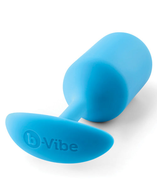 B-vibe Weighted Snug Plug 3 - .180 G Teal - Naughtyaddiction.com