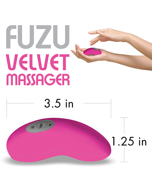 Fuzu Velvet Massager - Neon Pink - Naughtyaddiction.com
