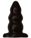 Triple Ripple Butt Plug - Large Black - Naughtyaddiction.com