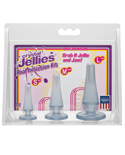 Crystal Jellies Anal Initiation Kit - Clear - Naughtyaddiction.com