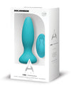 A Play Rechargeable Silicone Adventurous Anal Plug W-remote - Teal - Naughtyaddiction.com