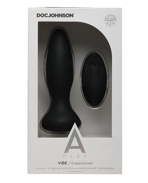 A Play Rechargeable Silicone Experienced Anal Plug W-remote - Black - Naughtyaddiction.com