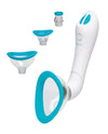 Bloom Intimate Body Automatic Vibrating Rechargeable Pump - Sky Blue-white - Naughtyaddiction.com