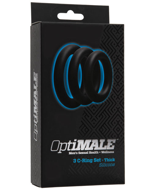 Optimale C Ring Kit Thick - Black - Naughtyaddiction.com