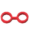 Japanese Bondage Silicone Cuffs Small - Red - Naughtyaddiction.com