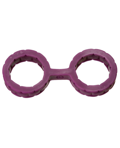 Japanese Bondage Silicone Cuffs Small - Purple - Naughtyaddiction.com