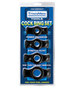Titanmen Tools Cock Ring Set - Black - Naughtyaddiction.com