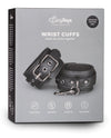Easy Toys Faux Leather Handcuffs - Black - Naughtyaddiction.com